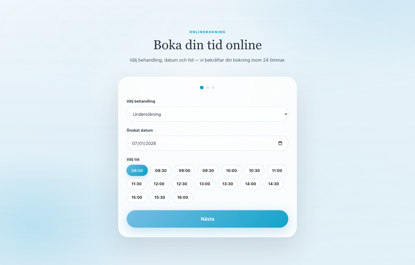 Dental booking desktop 09